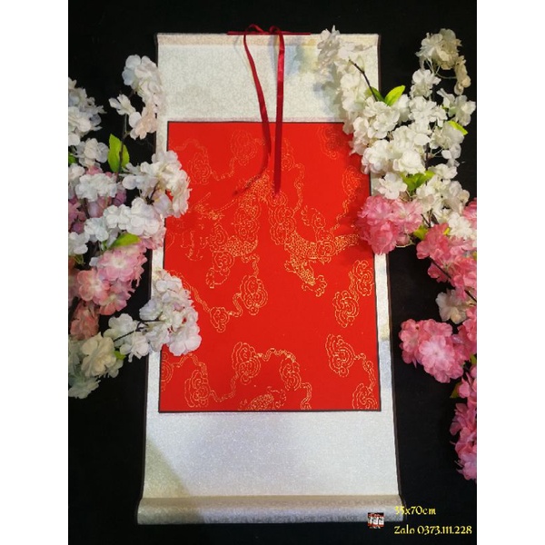 Biểu lụa viết thư pháp 35cm