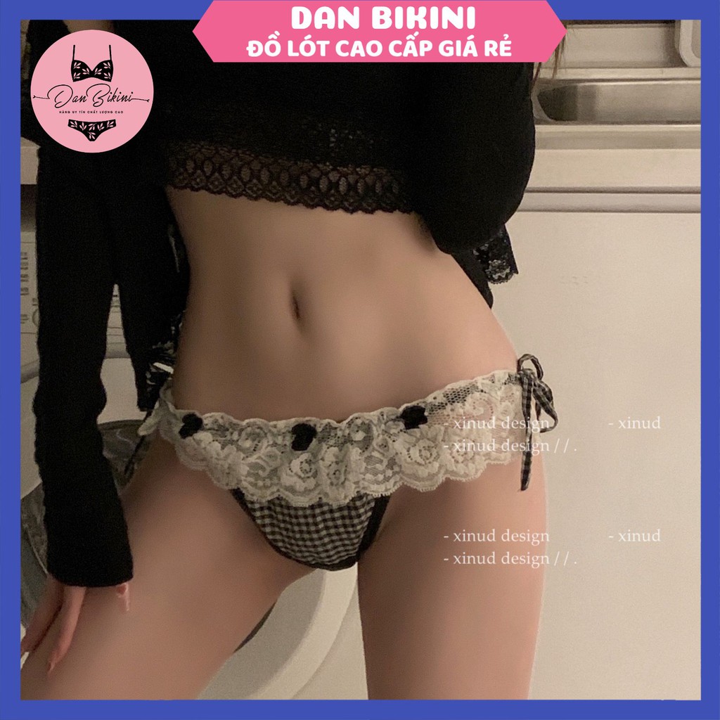Quần Lót Nữ ❤️FREESHIP❤️ Quần Lót Cotton viền ren buộc nơ hông xinh xắn điệu đà quyến rũ mã 815