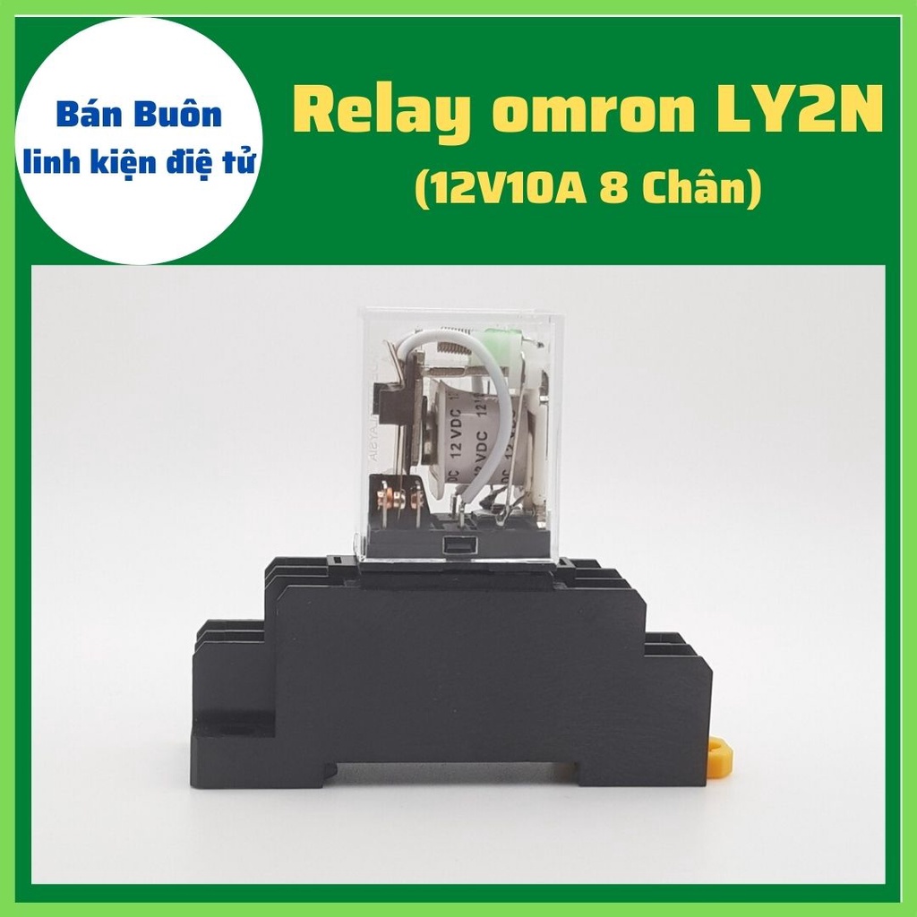 Relay 12V 8 chân. role trung gian. relay kính (12v10A), relay 12V LY2N