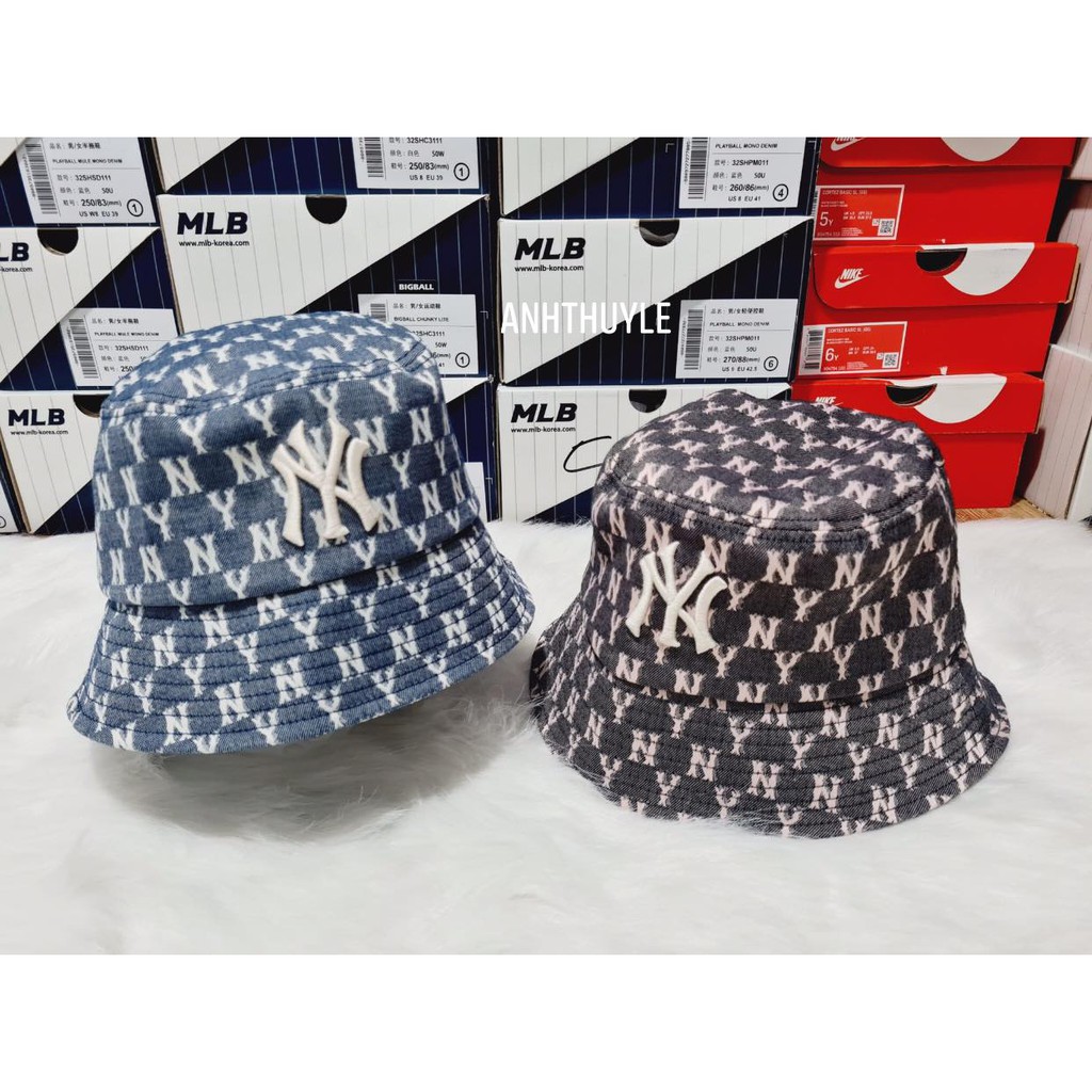 Nón Bucket Monogram MLB