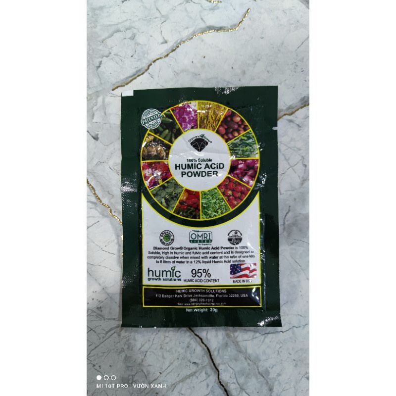 (SIÊU HOT) Phân bón Humic Mỹ gói 20gr tiện lợi, dùng kích rễ , trộn cùng phân cá bón cây rất tuyệt