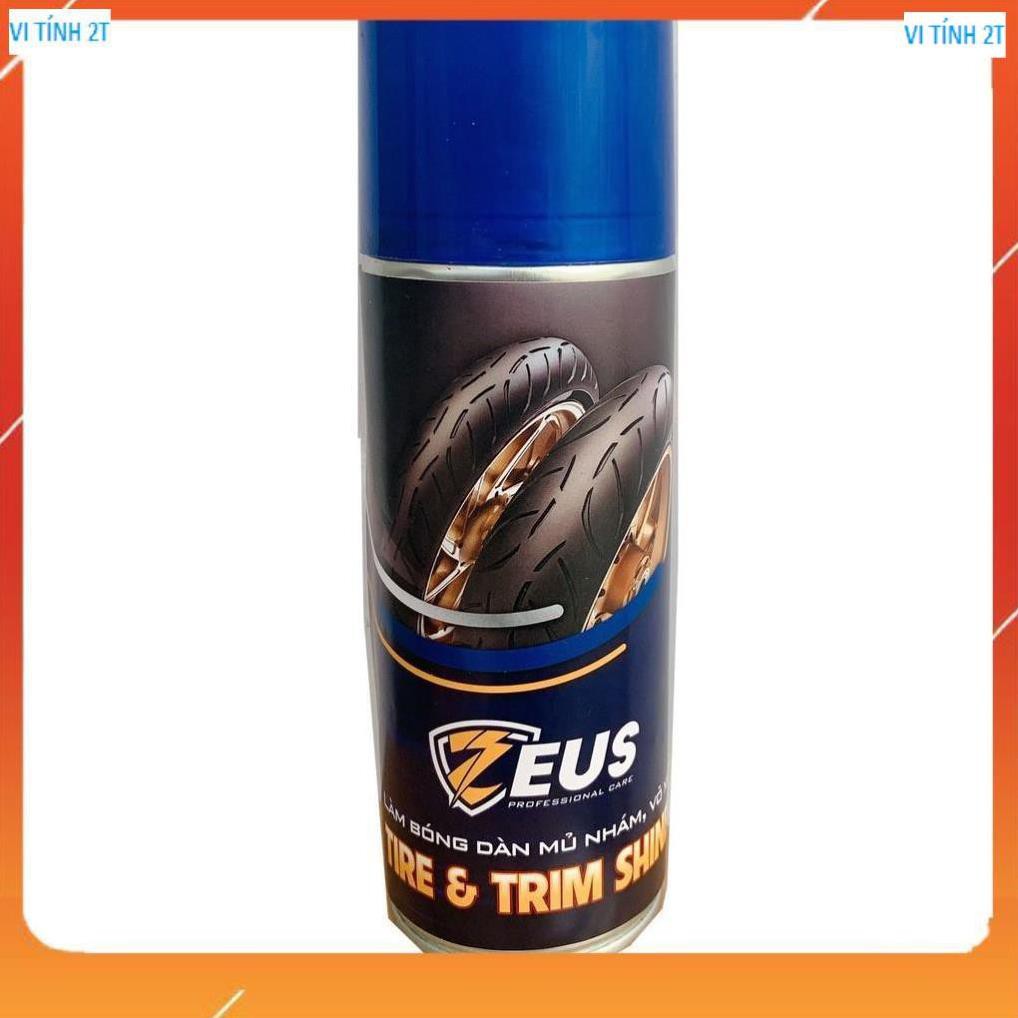 Phục hồi nhựa nhám, làm bóng vỏ ZEUS TIRE&amp;TRIM SHINE 400ML (MSP P4269)