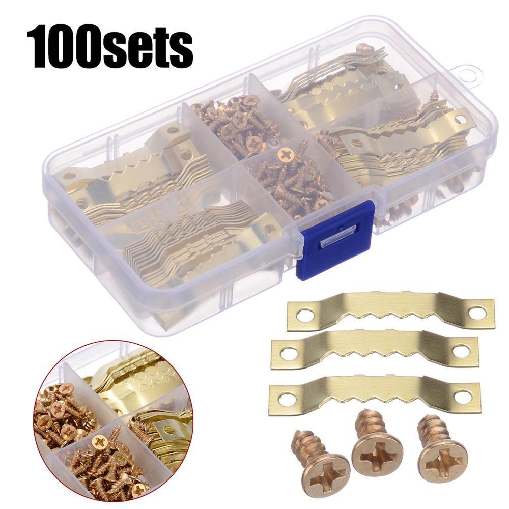 PISTA Móc Treo Khung Ảnh Hình Chiếc Răng Cưa Màu Sắc Vàng Bằng Vải Bạt