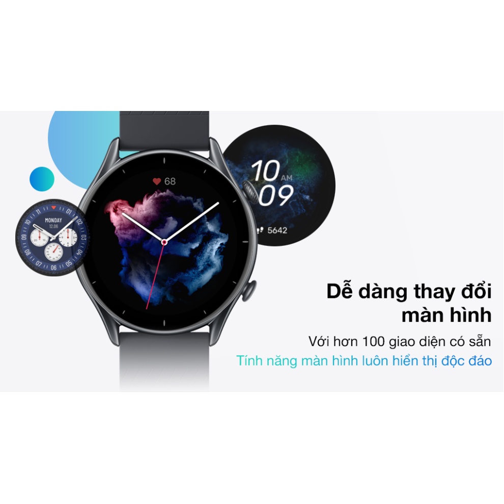 Đồng hồ thông minh Amazfit GTR 3 -Thời lượng pin 21 ngày - Tiếng Việt | Chính hãng - Bảo hành 12 tháng