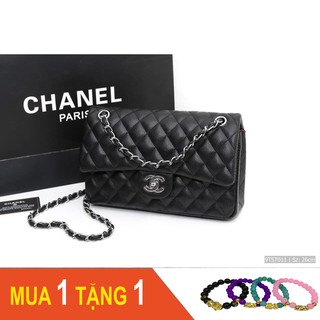 Túi xách nữ da hạt khóa trắng size 26 cao cấp