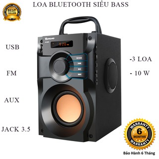 Loa nghe nhạc bluetooth🍒 FREE SHIP Loa thùng gỗ siêu trầm RS A100 bảo hành 12 tháng
