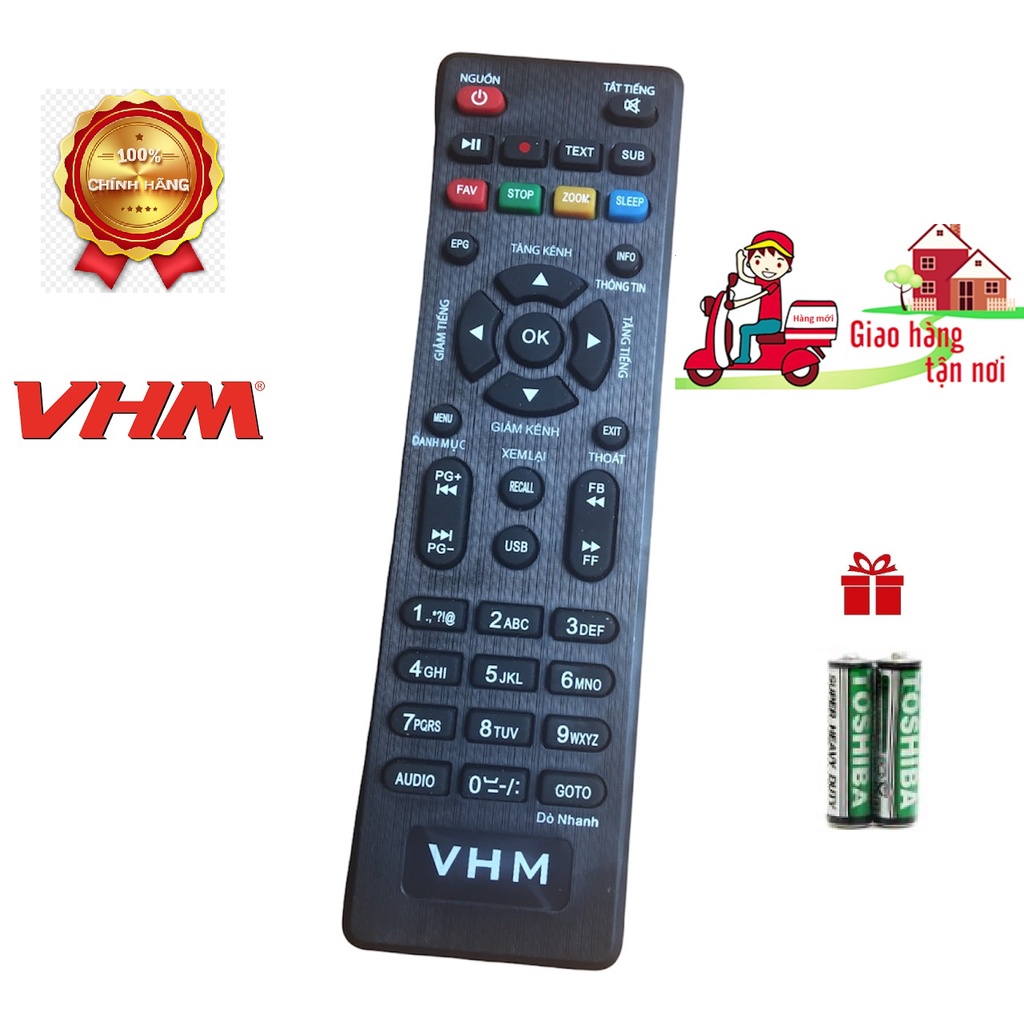 Điều khiển đầu thu VHM Vũ Hồng Minh - Điều khiển DVB T2 truyền hình mặt đất VHM