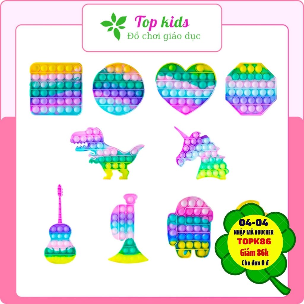 Trò chơi pop it giá rẻ đồ chơi poppit mini thông minh phát triển trí tuệ giải trí giảm căng thẳng xả stress  - TOPKIDS