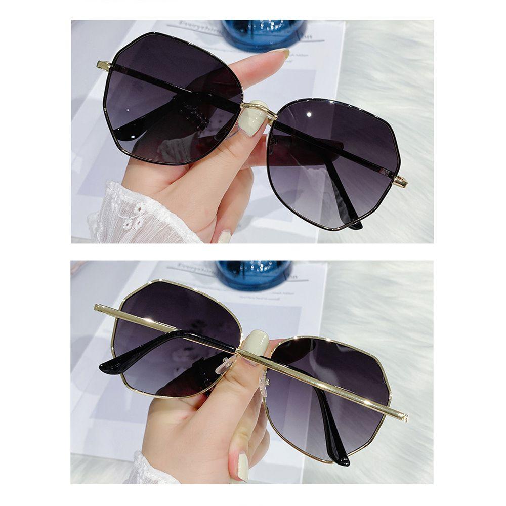 Kính Mát Hình Oval Gọng Kim Loại Chống Tia UV 400 Thời Trang Dành Cho Nữ