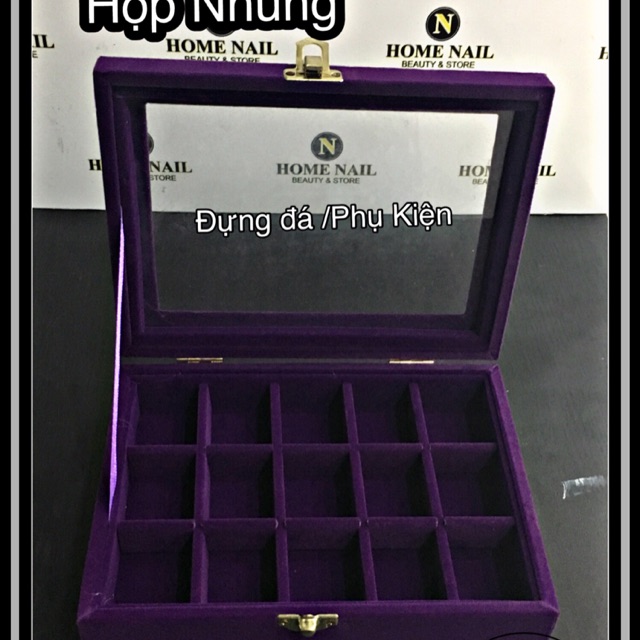 Hộp Đựng Nhung có ngăn (đựng đá ,trang sức)