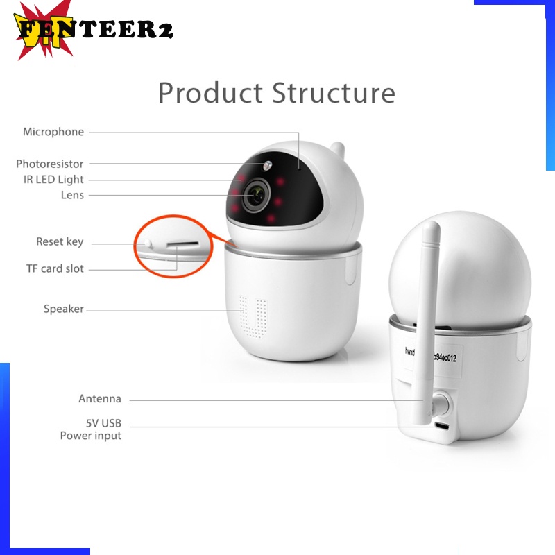 Camera An Ninh Không Dây Wifi Tự Động Fenteer2 3c