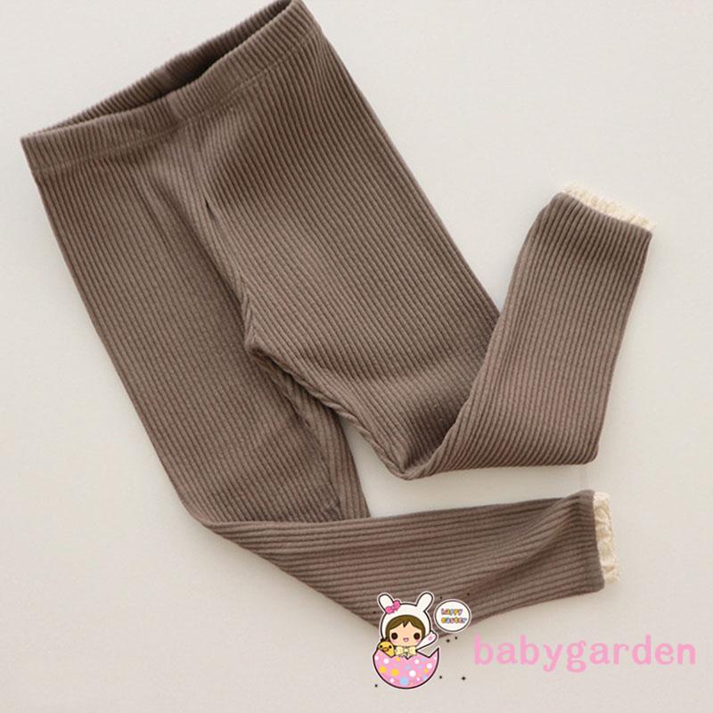 Quần legging mềm mại giữ ấm mùa đông cho bé gái tùy chọn màu sắc