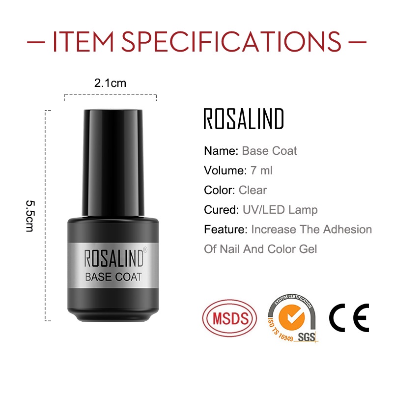 Gel Lót Trang Điểm Móng Tay Rosalind 7ml