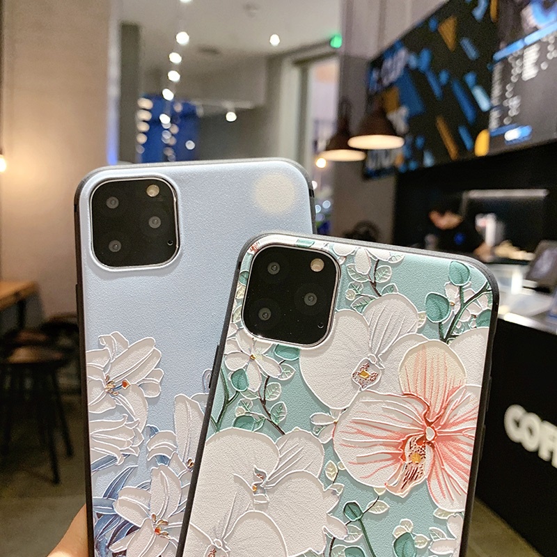 Ốp điện thoại TPU mềm họa tiết hoa 3D thích hợp cho Samsung Galaxy S21 S20 S10 S9 S8 Note 20 10 9 8 Plus Ultra Fe Lite