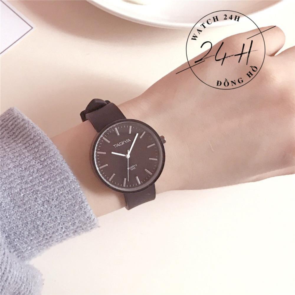 Đồng Hồ nữ Hot trend TAQIYA ; dây nhựa mềm nhiều màu siêu cute