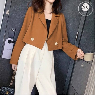 Áo Vest Lửng 2 Khuy (CAM ĐẤT)