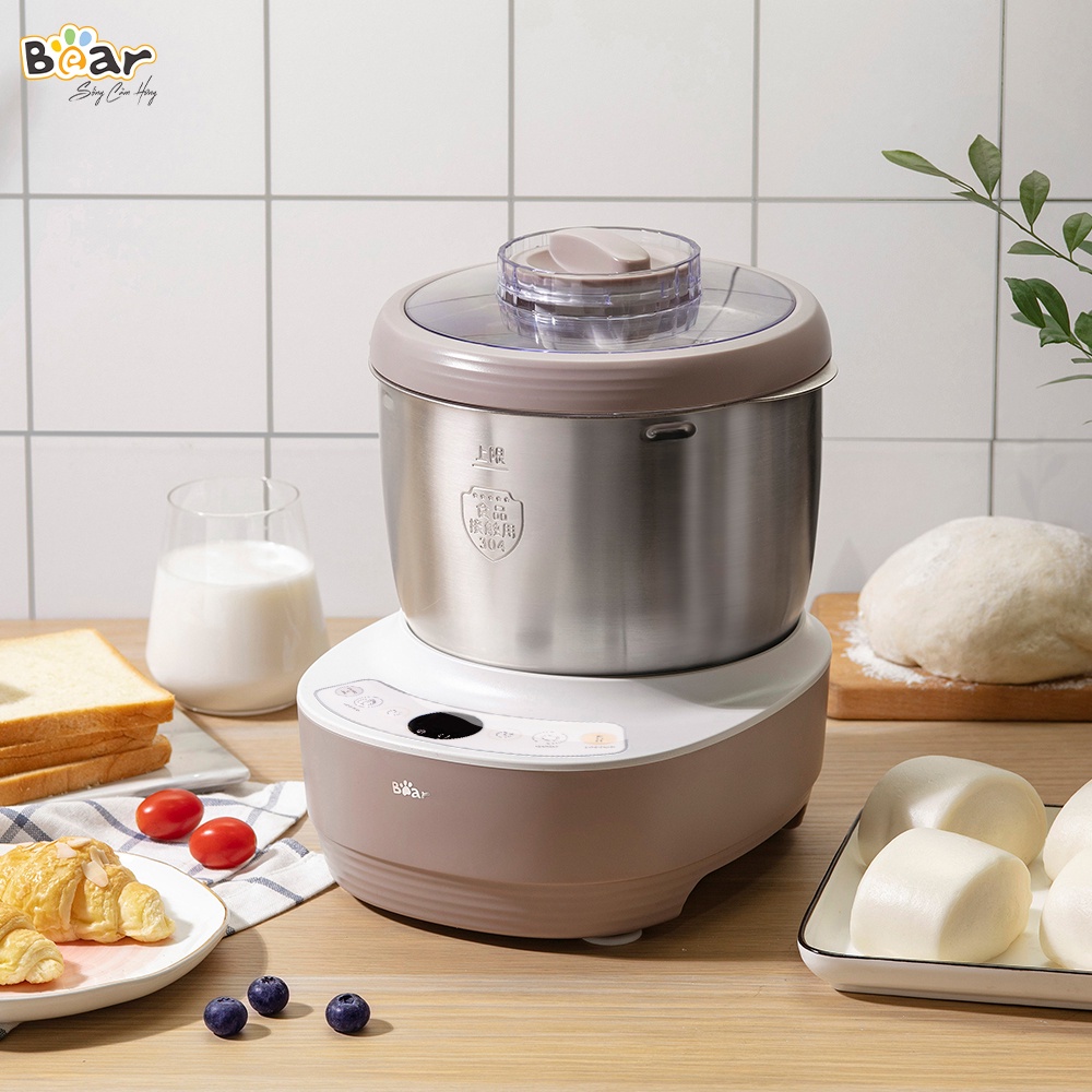 Máy nhồi trộn bột Bear 3.5L-5L nhào bột, ủ bột tự động, âu trộn thép không gỉ – Hàng chính hãng bảo hành 12 tháng
