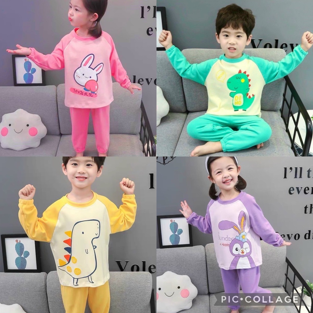 Lyvyshop - (Hàng đẹp) Bộ dài phối tay siêu dễ thương cho bé trai, bé gái 09-26kg