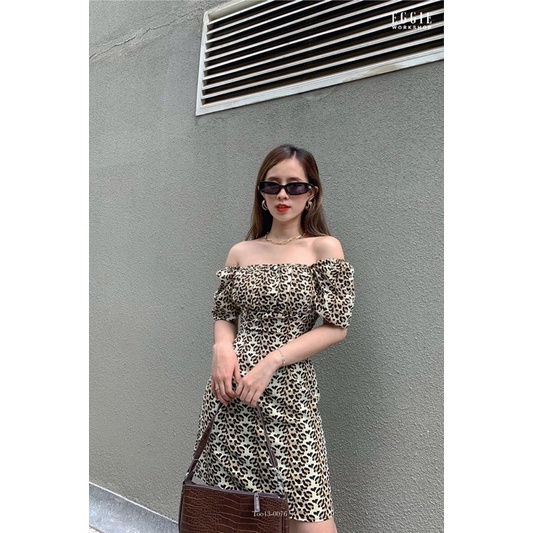 đầm họa tiết beo