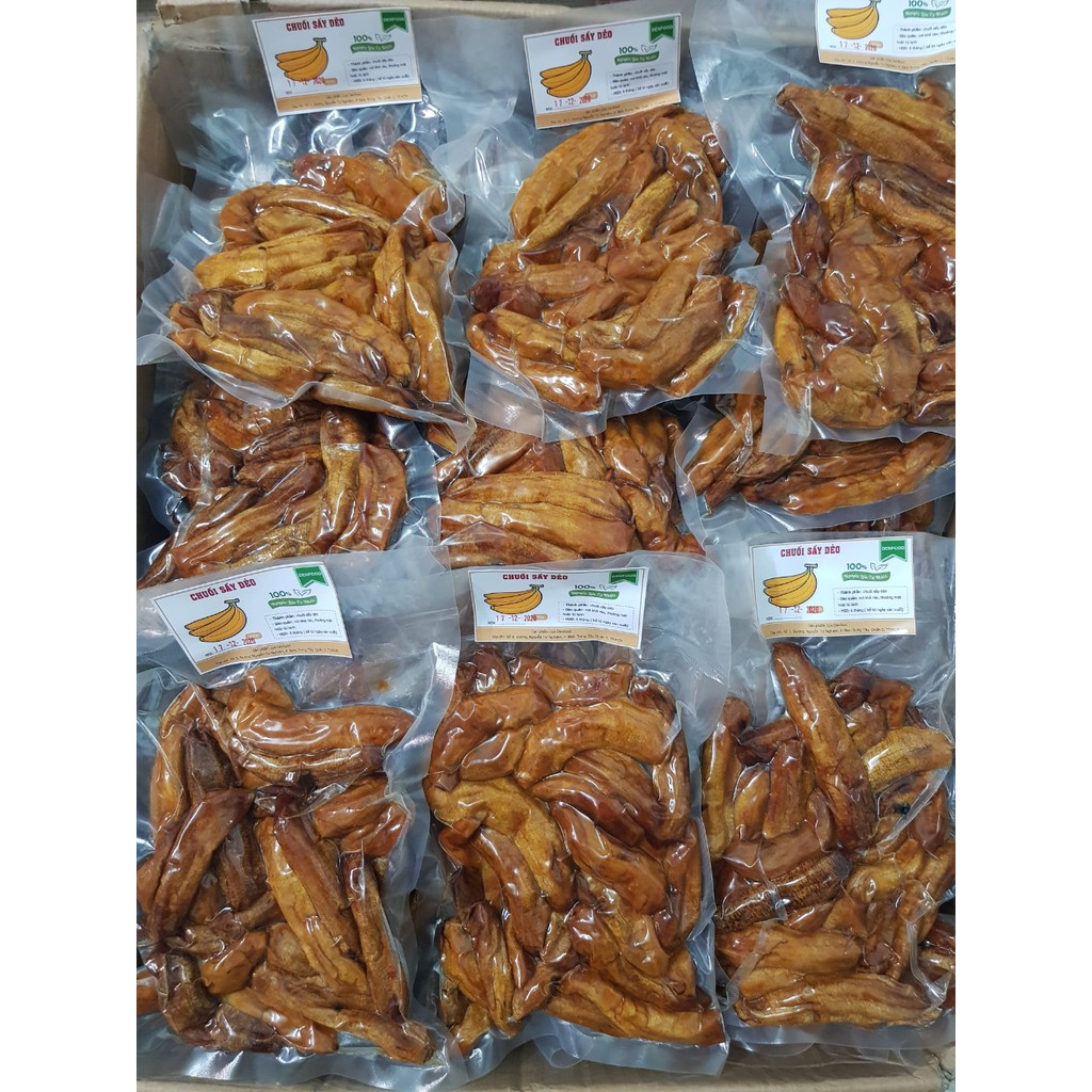 Chuối sấy dẻo Đà Lạt - Chuối nguyên trái sấy dẻo 500g
