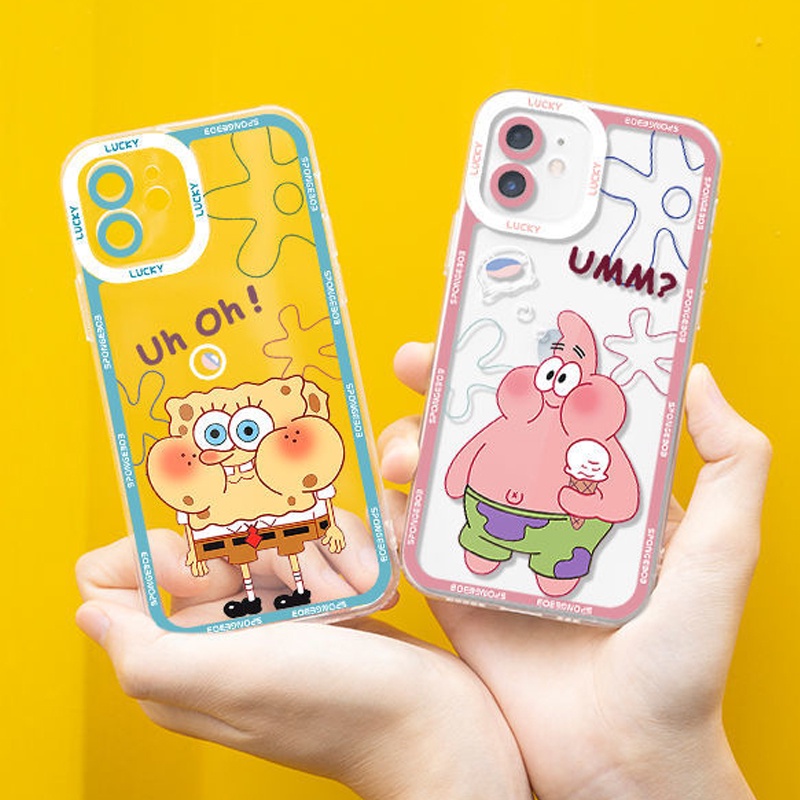 Ốp Điện Thoại TPU Dẻo In SpongeBob SquarePants IPhone11 12Pro 12Promax 12mini 11PRO 11PROMAX 13 13PRO 13PROMAX Xs Max XR 7 8 Plus