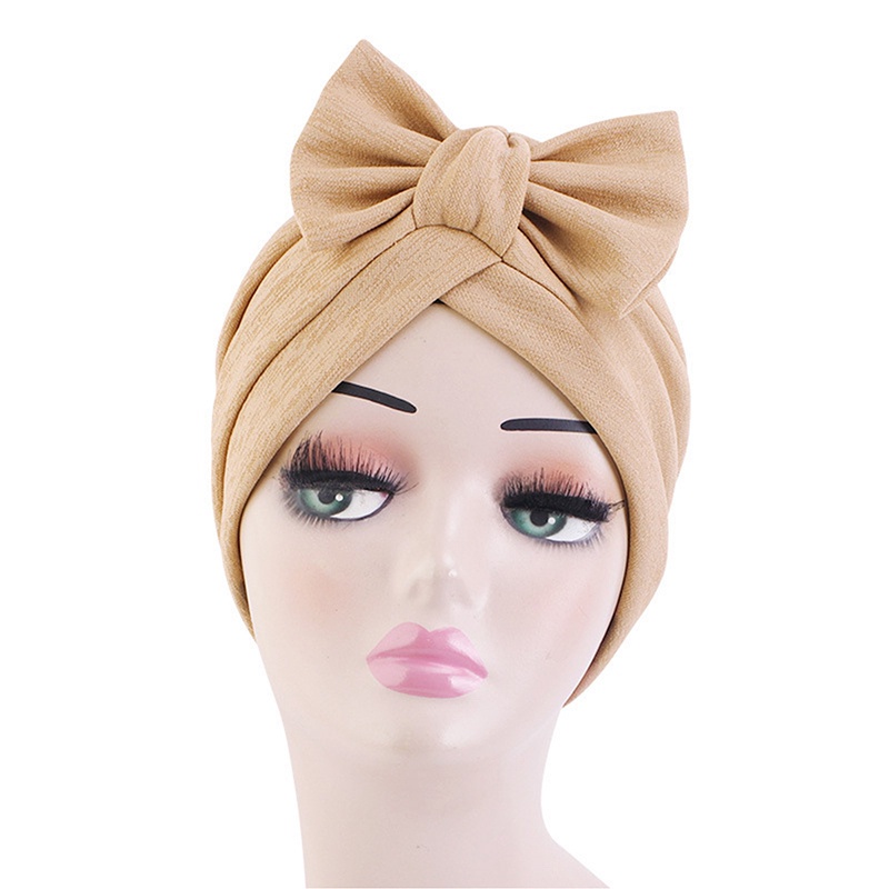 Mũ Turban Trùm Đầu Phối Nơ Phong Cách Hồi Giáo Dành Cho Nữ
