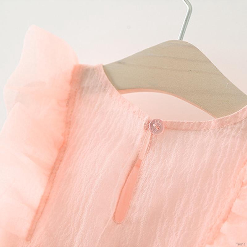 Đầm bé gái thắt nơ eo