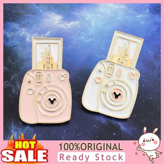 ❖SSPJ❖Cute Unisex Enamel Camera Castle Shape Brooch Pin Jacket Collar Bag Badge Decor