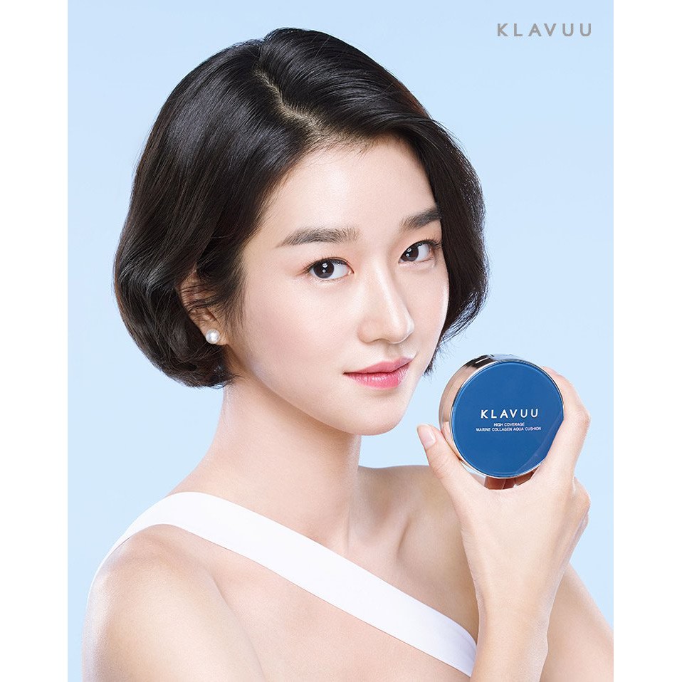 Phấn nước Klavuu High Coverage Marine Collagen Aqua Cushion | BigBuy360 - bigbuy360.vn