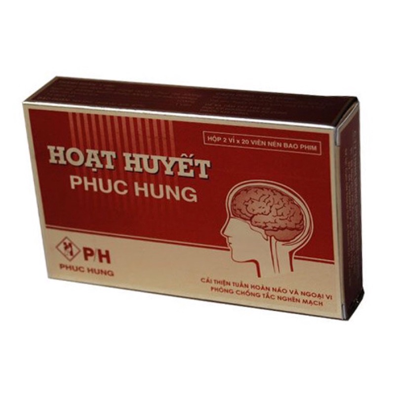 Bổ não - hoạt huyết phúc hưng hộp 40 viên