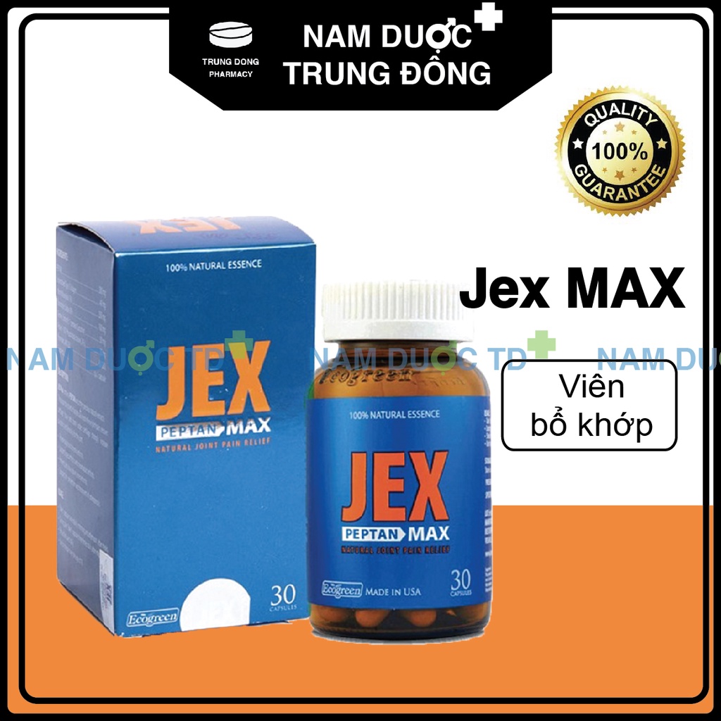 [Hộp 30v] Viên uống bổ khớp Jex MAX, made in USA chứa PEPTAN và các tinh chất quý từ thiên nhiên - N