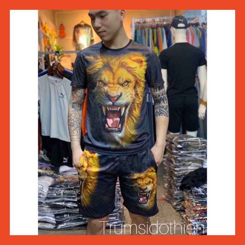 [ Chuyển Nhiệt-Cực chất ] Bộ hè nam cao cấp in hổ chuyển nhiệt siêu chất | BigBuy360 - bigbuy360.vn