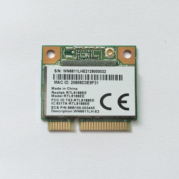Thẻ Mạng Không Dây realtek rtl8188ee mini pci-e rtl8188ce