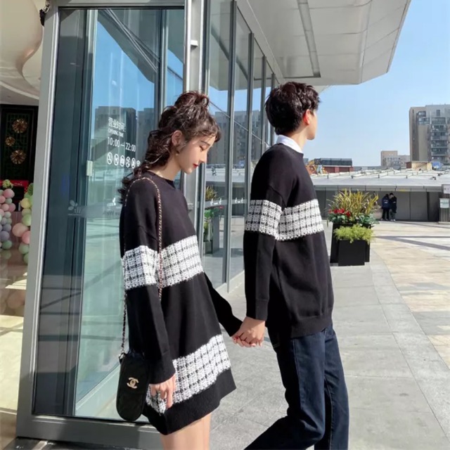 Set đôi len nam nữ thu đông 2019