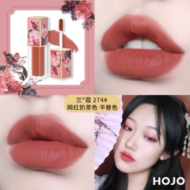 Son Môi HOJO Màu Nhung Lì Ngọc Bích Phong Cách Tử Cấm Thành Trung Hoa Cổ Điển Cho Nữ