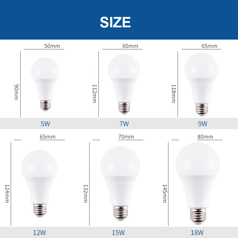 Bóng đèn LED E27 5W/7W/9W/12W/15W/18W/ 25W tiện dụng chất lượng cao