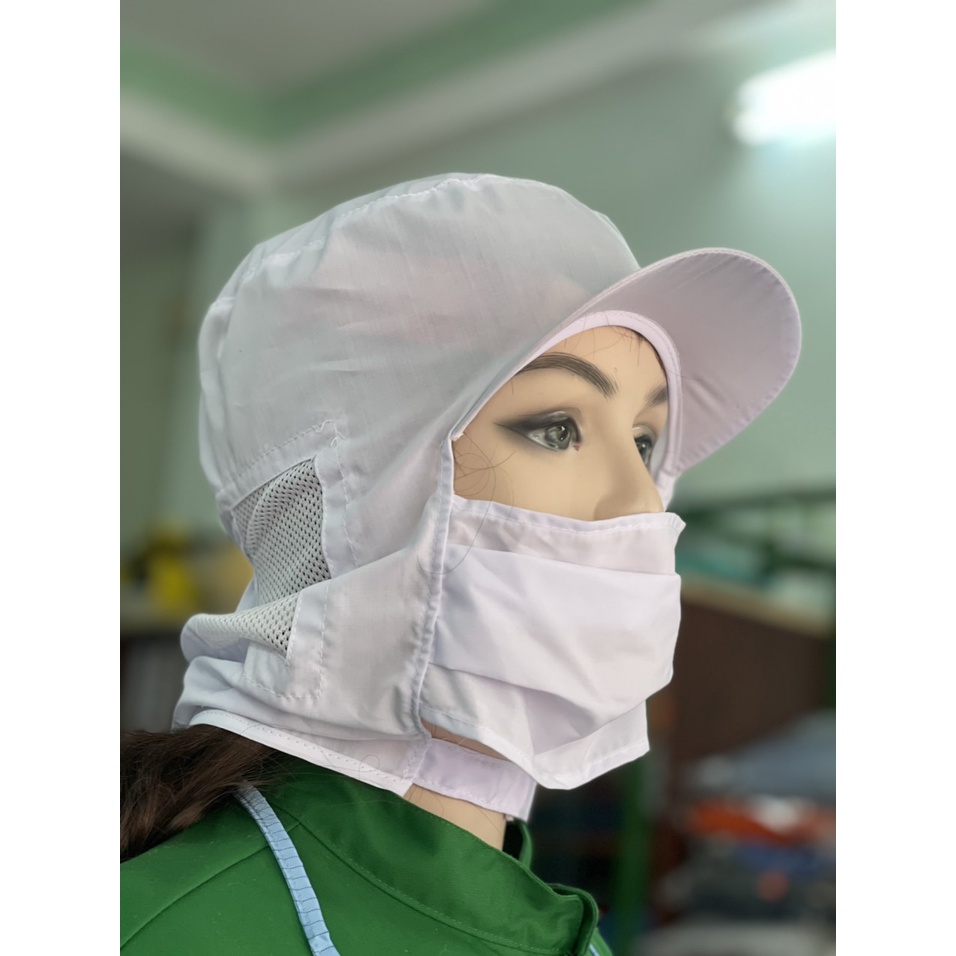 Nón Kết Có Khẩu Trang Chuyên Dùng Lao Động _ Hình Chụp Thật