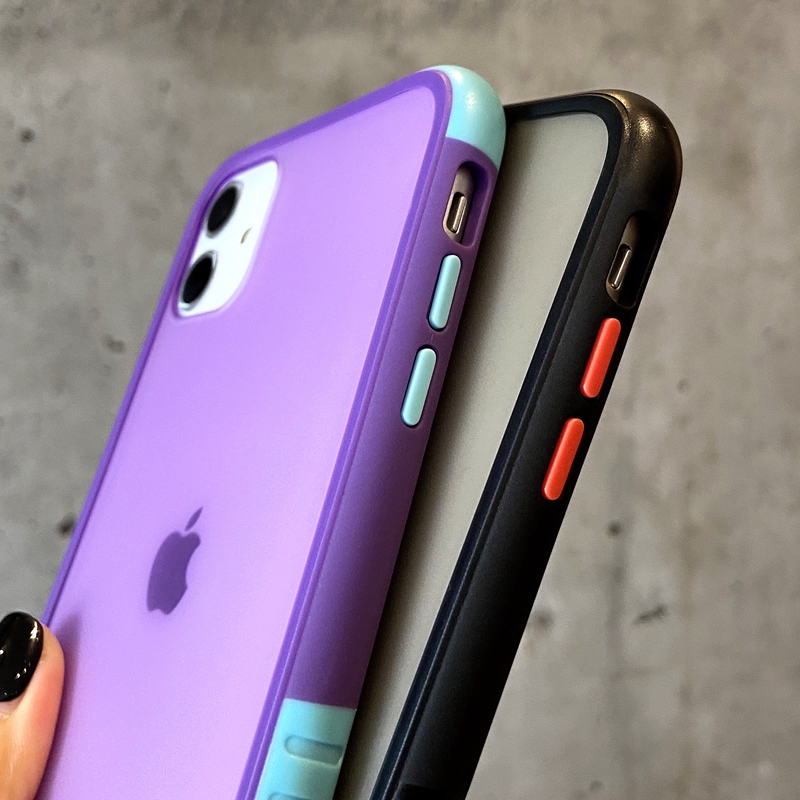 Ốp điện thoại màu tương phản chống rơi vỡ cho IPHONE 11 PRO MAX 7 8 PLUS XR XS MAX | BigBuy360 - bigbuy360.vn