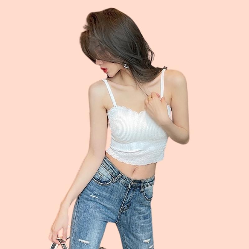 Áo Lót nữ Cotton Dán Dài Su Official Áo Bra Mút Mỏng 2 Dây Nâng Ngực 2122