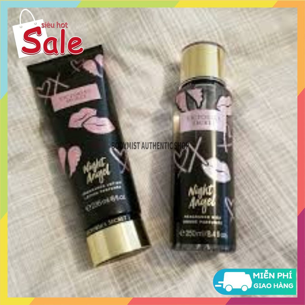 Xịt Thơm Body Victoria’s Secret Night Angel 250ml [𝑩𝒐𝒅𝒚𝒎𝒊𝒔𝒕 𝑨𝒖𝒕𝒉𝒆𝒏𝒕𝒊𝒄]