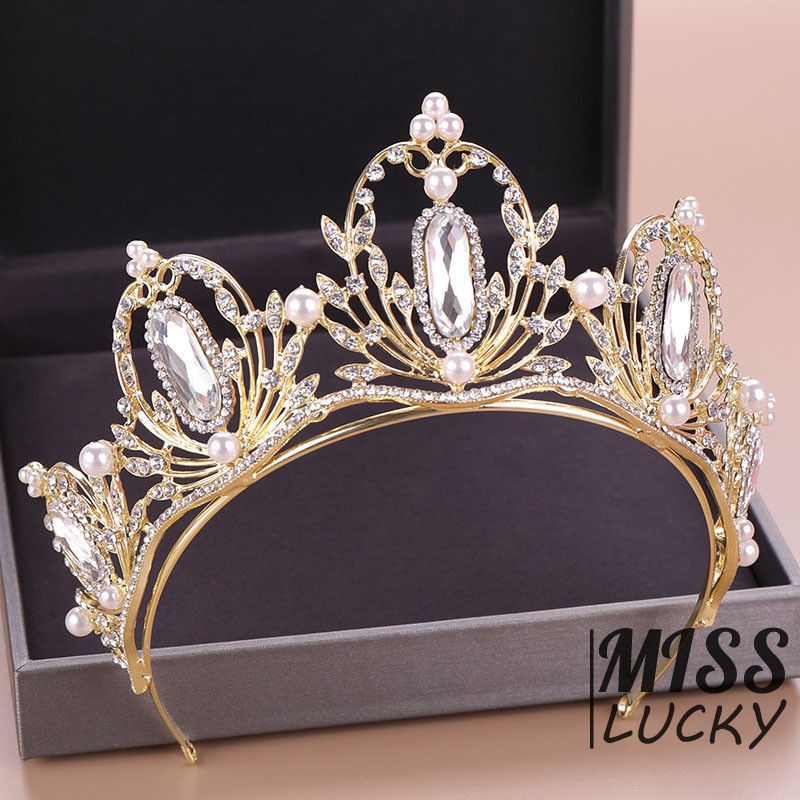 Phụ kiện tóc vương miện kiểu dáng thời trang thanh tú cho nữ