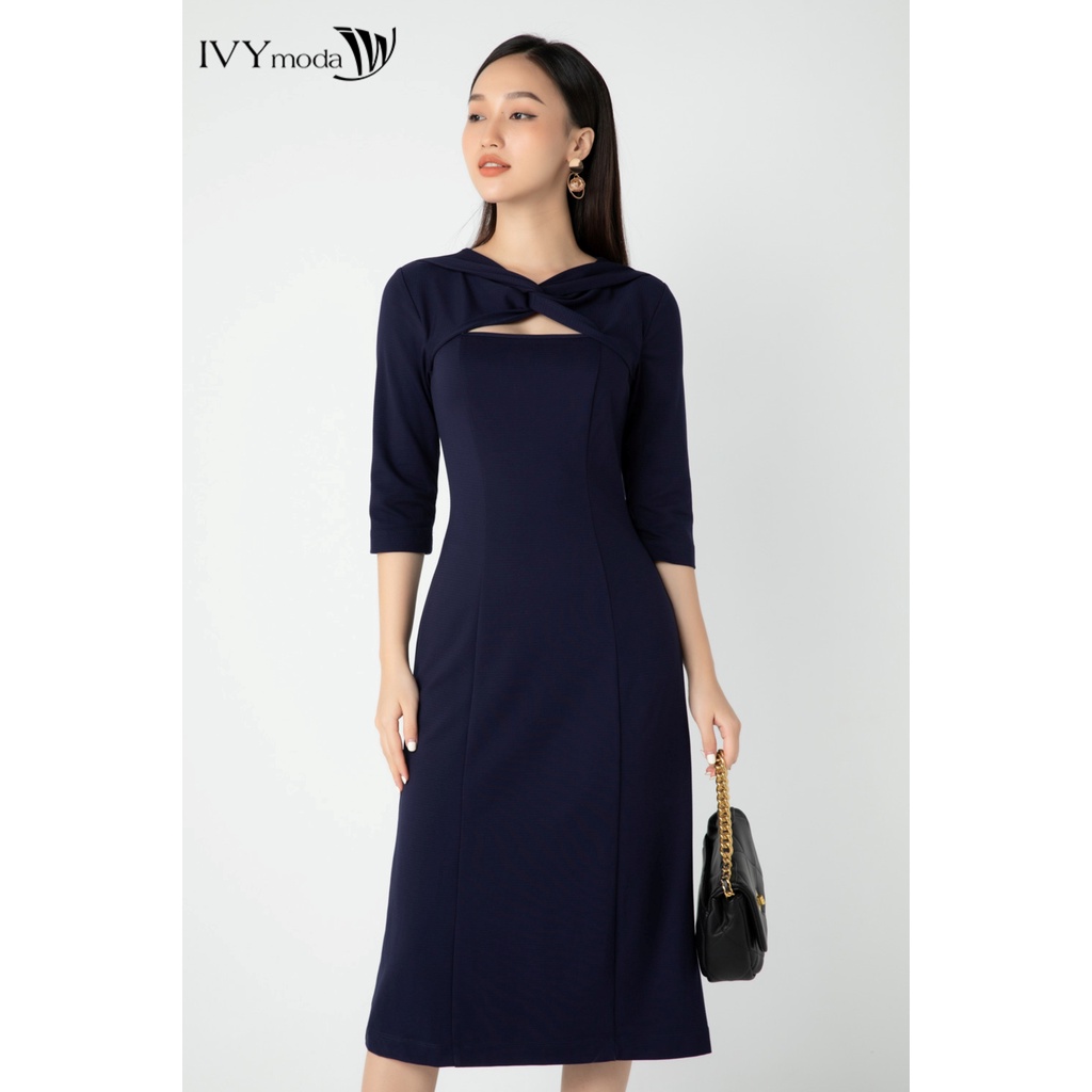 Đầm thun cutout IVY moda MS 42T0081