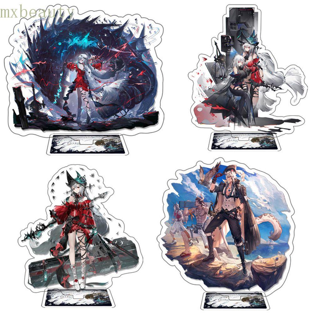 Mô hình nhân vật Anime Arknights đứng bằng acrylic trong suốt để bàn trang trí