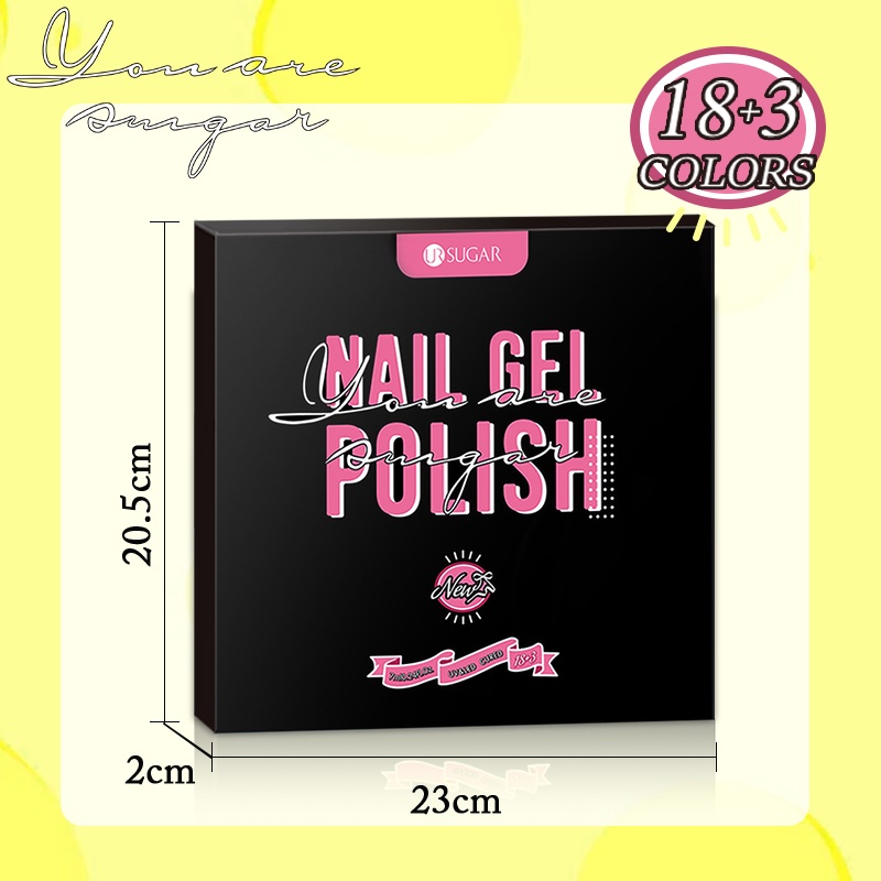 Set 21 chai gel sơn móng UV UR SUGAR màu vàng/ xanh lá 7ml