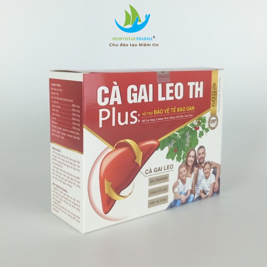 Giải Độc Gan Cà Gai Leo TH MEDIVISTAR PHARMA Hỗ Trợ Tăng Cường Chức Năng Gan - Hộp 60 Viên