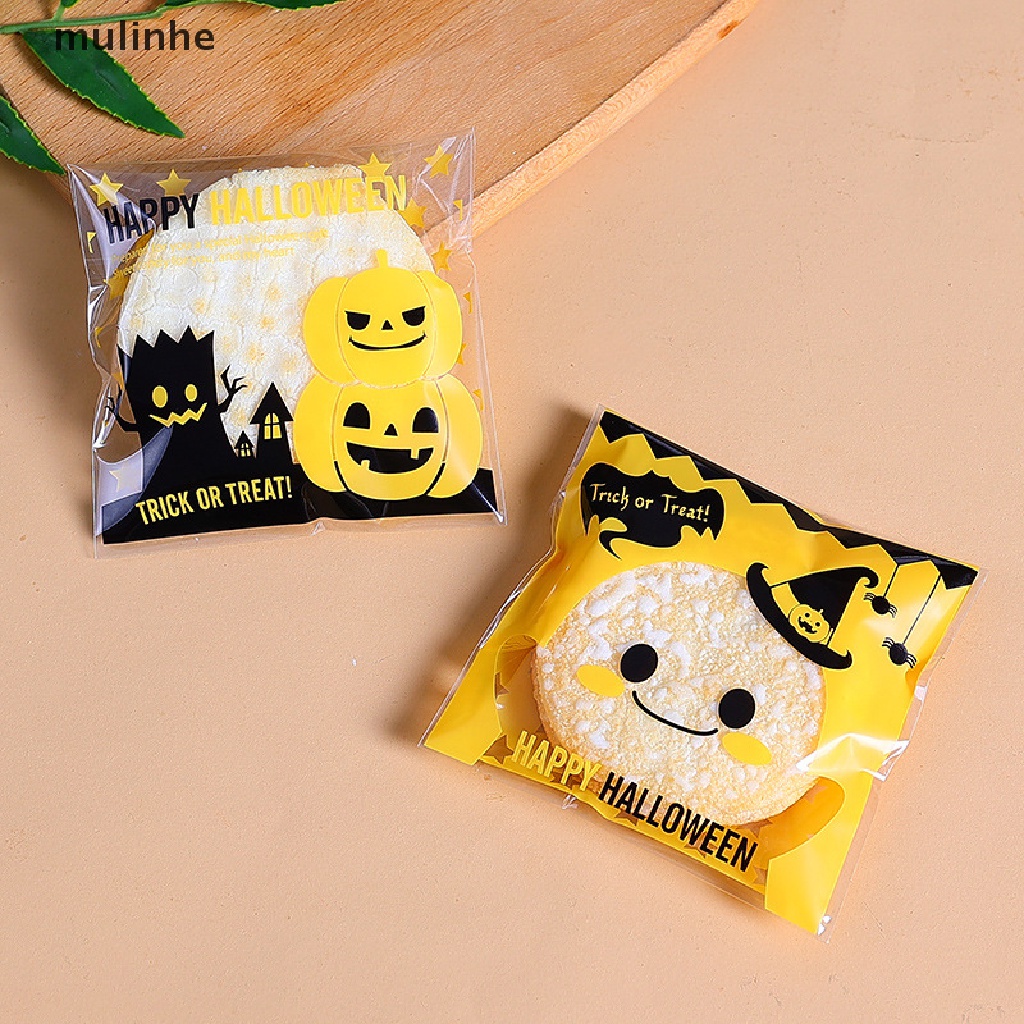 Set 100 Túi Nhựa Đựng Bánh Kẹo Trang Trí Halloween