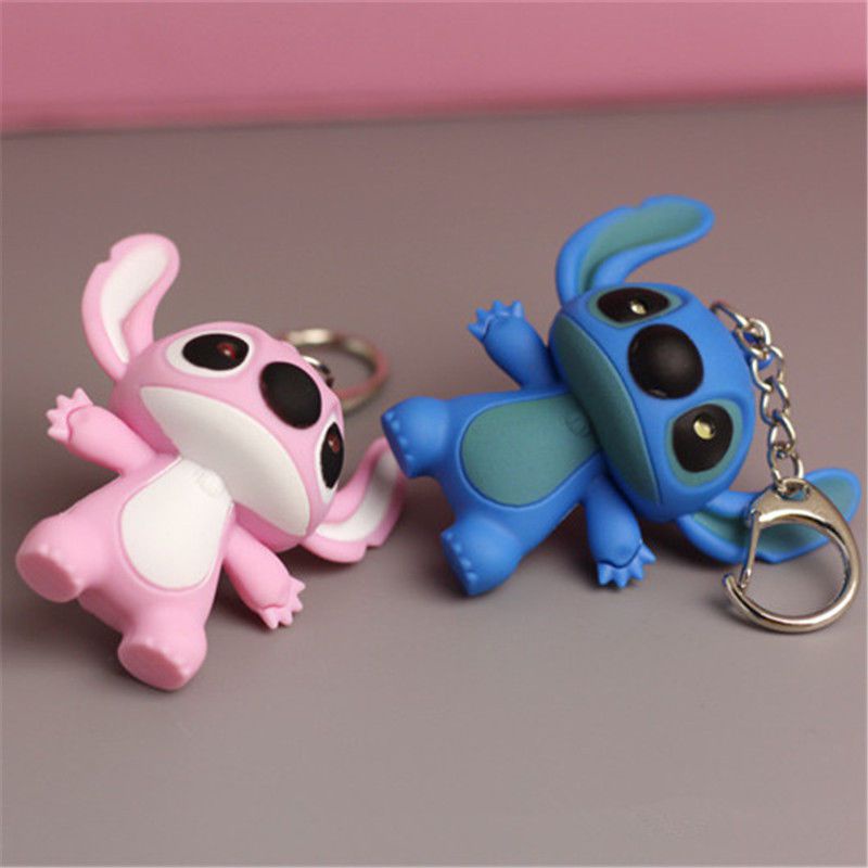 Móc Khóa Hình Nhân Vật Hoạt Hình Stitch Đáng Yêu Lilo &amp; Stitch Có Đèn