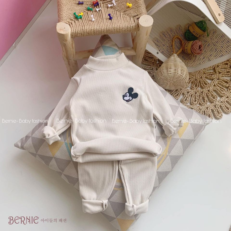 [BỘ NHUNG TĂM CỔ 3P UNISEX]