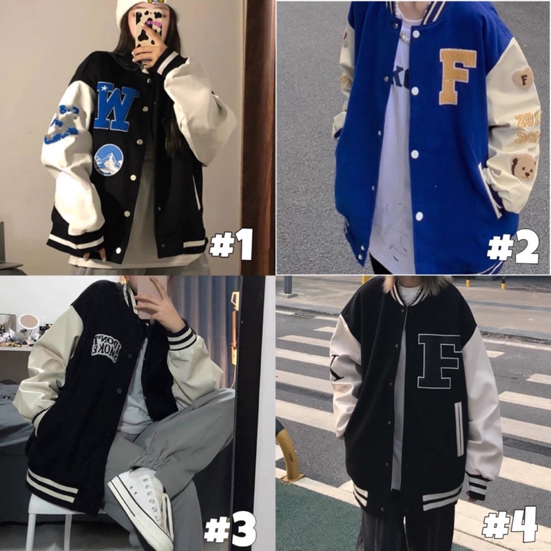 ÁO KHOÁC BÓNG CHÀY VẢRSITY BOMBER JACKET NAM NỮ