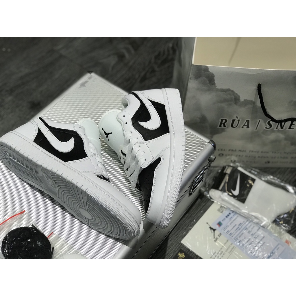 Siêu Phẩm Giày Thể Thao Sneaker J.D 1 Low Pan.da Trắng Đen Siêu Hot Cao Cấp Ảnh Thật + freesh